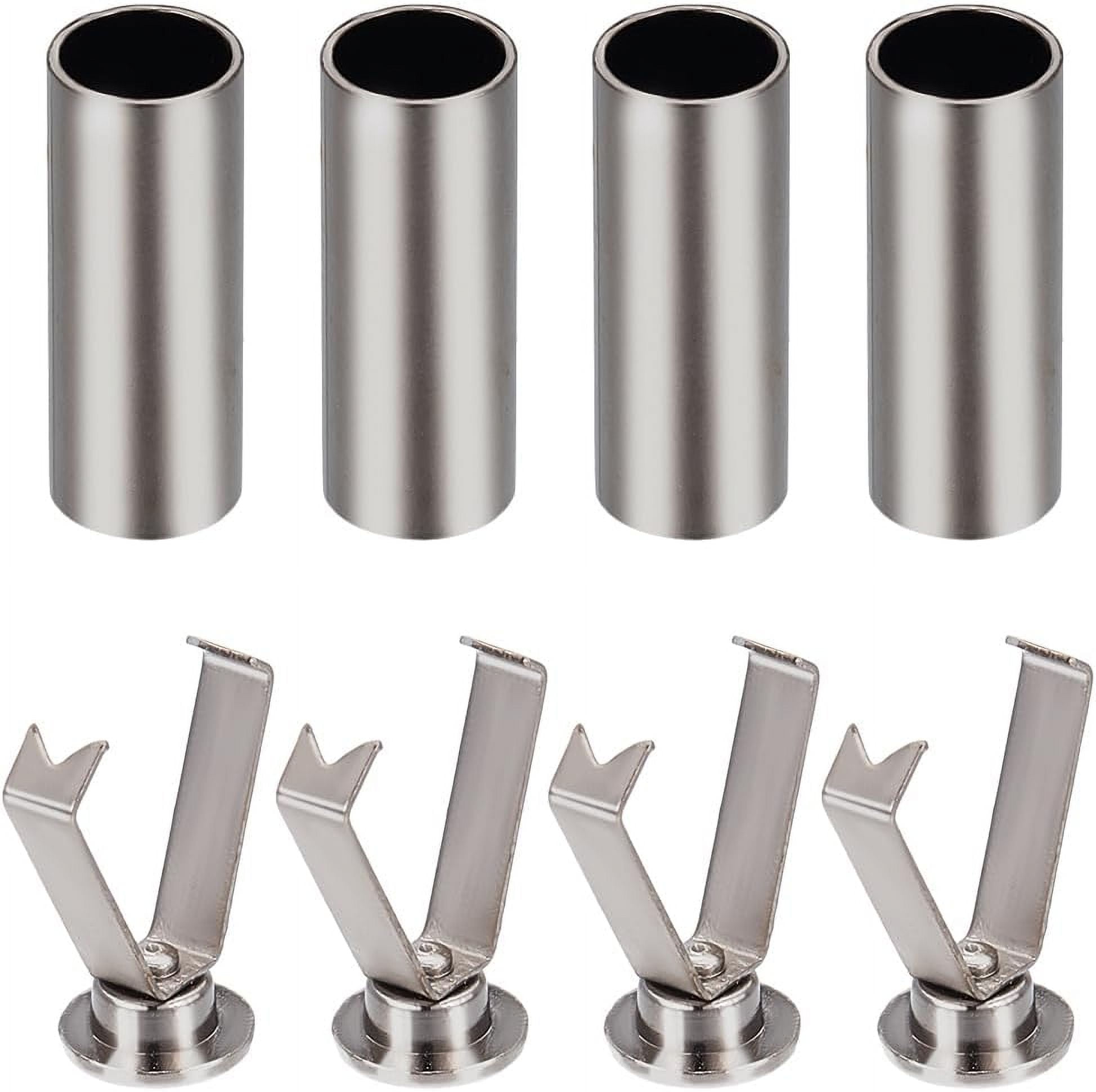 20Pcs Rope Stoppers Alloy Cord Tip Caps Buckle Silver Replacement Rope ...