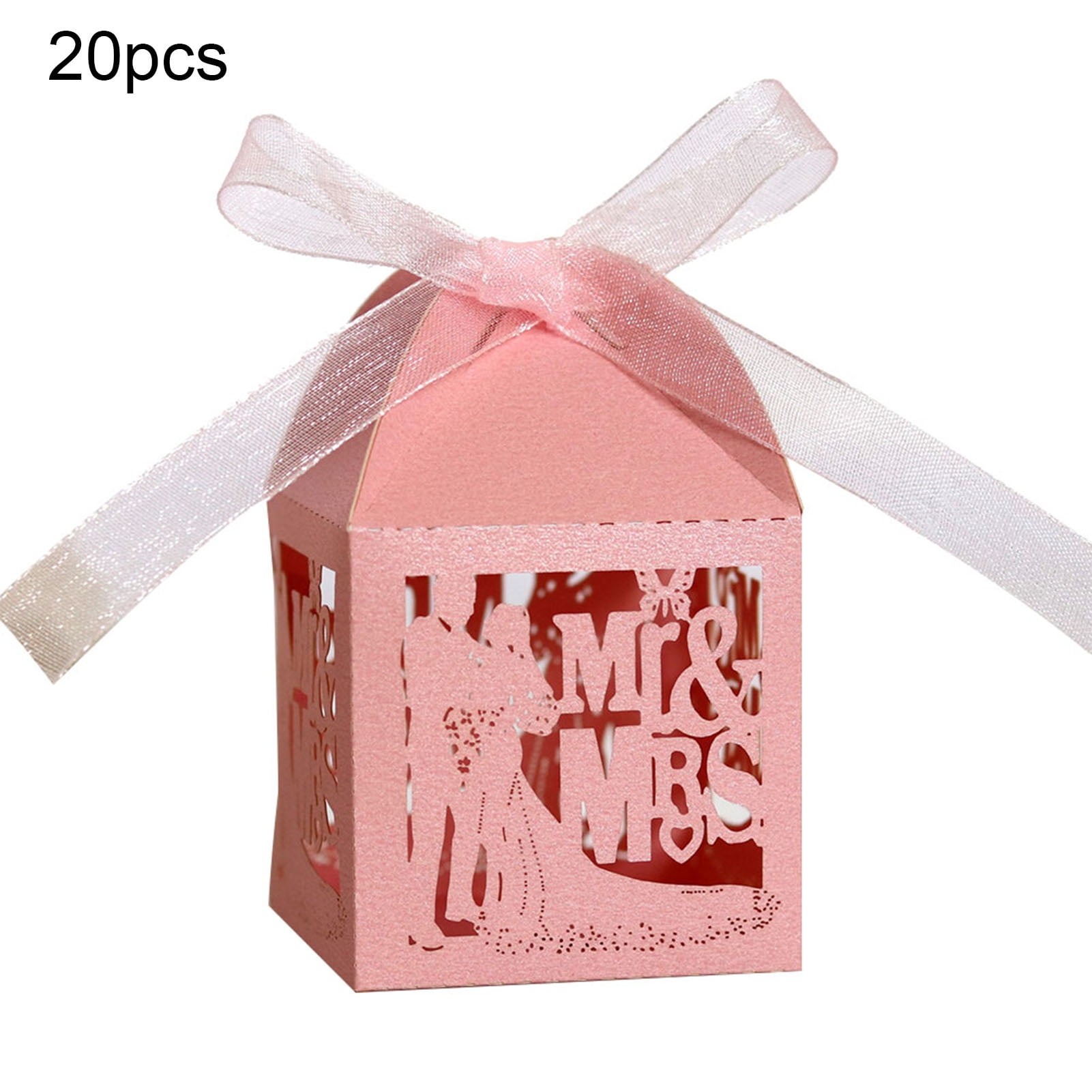 20Pcs Rose Laser Cut Wedding Party Favor Boxes,Candy Boxes Chocolate ...