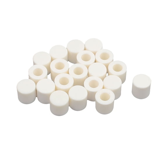 Unique Bargains 20Pcs Round Shaped Tactile Button Caps Covers Protector White for 6x6mm Tact Switch