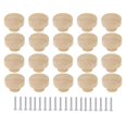 20Pcs Round Unfinished Wood Drawer Knobs 35mm Dia Wood Furniture