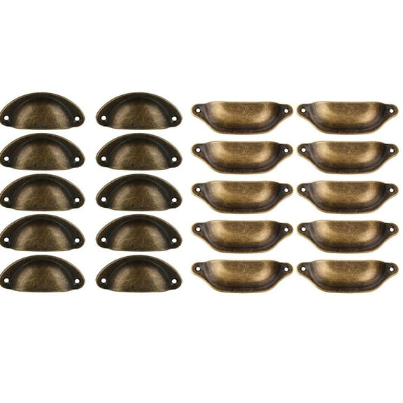 20Pcs Rustic Cabinet Cup Pull Drawer Handle Pull Kitchen Drawer Knobs Pulls
