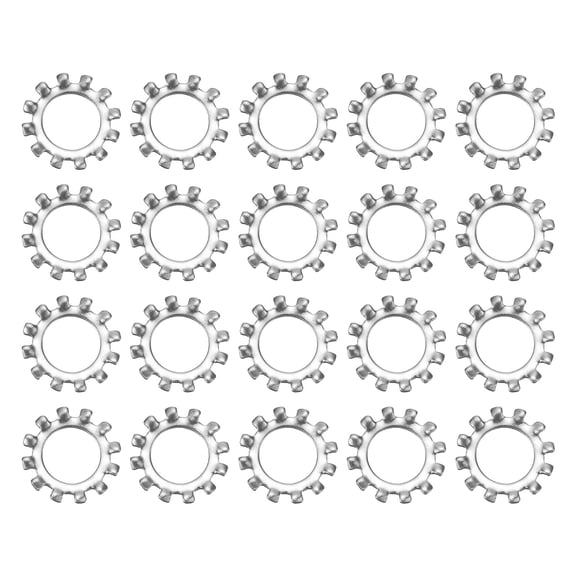 20Pcs SAE 7/16" 304 Stainless Steel External Tooth Lock Washer