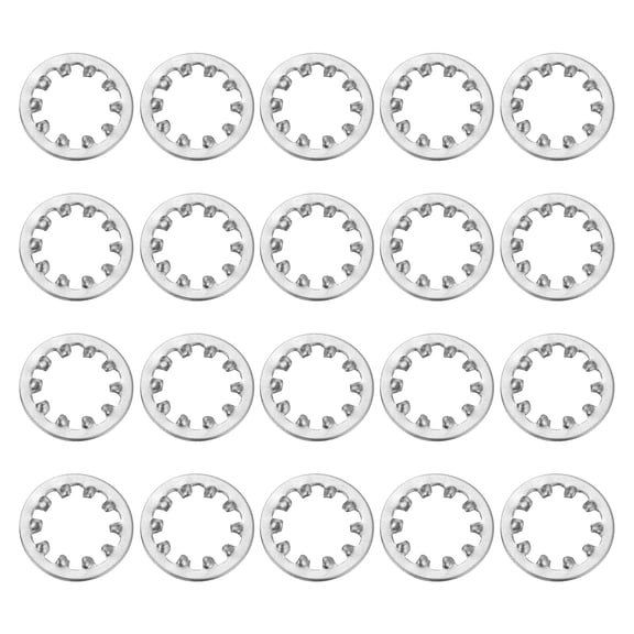 20Pcs SAE 7/16" 304 Stainless Steel Internal Tooth Lock Washer