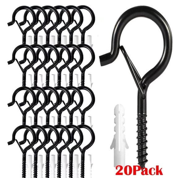 20Pcs Screw Hooks, Eye Bolts Screw in Hooks Stainless Steel for Christmas Lights Hooks
