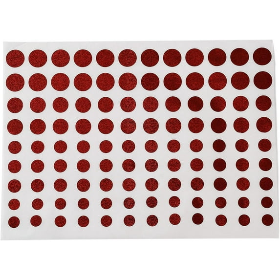 20Pcs Self-Adhesive Stickers Round Label Decorative Decals Paper Gift Tag for Craft Party Picture Decoration Presents Wrapping Reward Dark Red 205x150x0.01mm