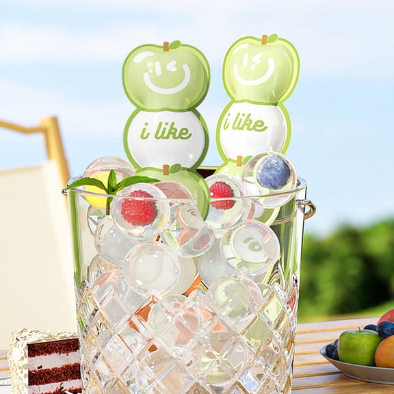 20Pcs Self-Sealing Disposable Ice Cube Bags, Tanghulu-Shaped Ice Ball Maker Mold, Creative Ice Cube Bags for Freezer, Home, Kitchen Use - Green