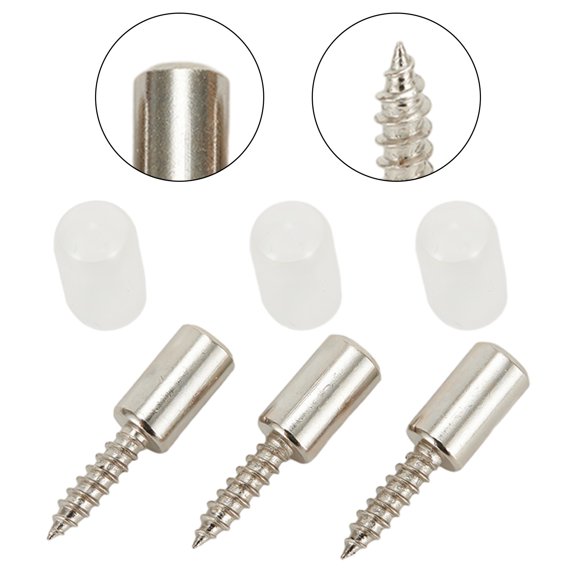 20Pcs Self-Tapping Screws Cabinet Bracket Laminate Support Glass Studs Pegs
