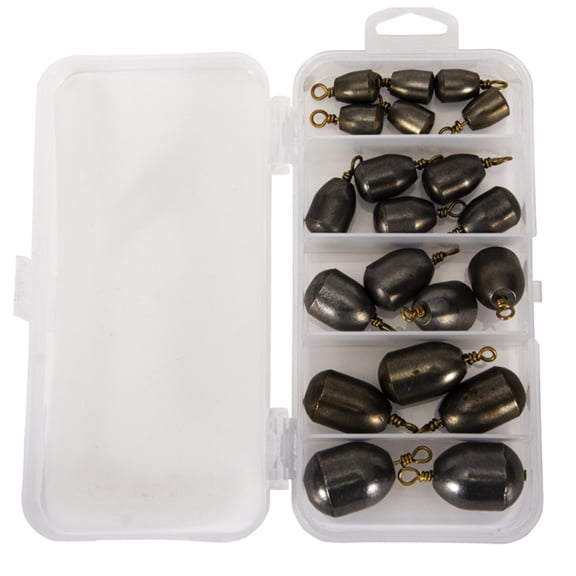 20Pcs/Set 360 Degree Rotatable Fishing Weight High Hardness Iron Reliable Rust-proof Fishing Casting Tool for Angling