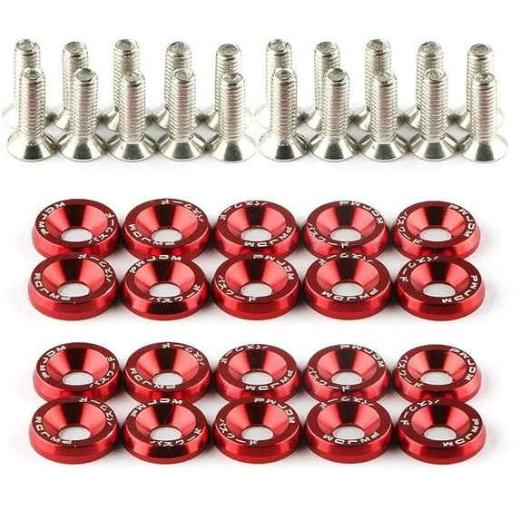 JDM Kit De Arandela De Parachoqu De Guardabarros De Aluminio, Tornillo, Tuercas, Pernos De