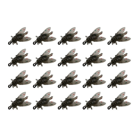 20Pcs/Set Fishing Baits Insect Fly Fake Soft Baits Fish Attractant Artificial Lures For Salmon Trout Fishing Tackles Accessories