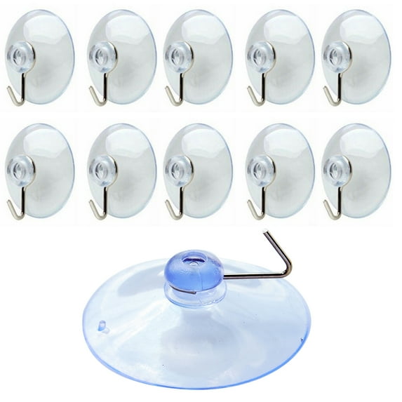 Cheers US 20Pcs/Set Suction Cup Hooks, Clear Removable Heavy Duty Suction Hooks Strong Window Glass Door Kitchen Bathroom Shower Wall Suction Hangers for Towel Loofah Utensils Wreath