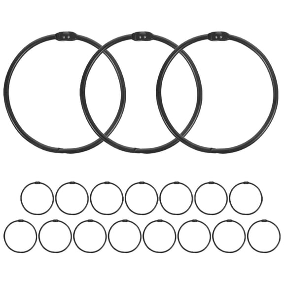 Raindrops Black Metal Shower Curtain Hooks Hangers 20 Pieces for Most Shower Curtains Bathroom Accessories