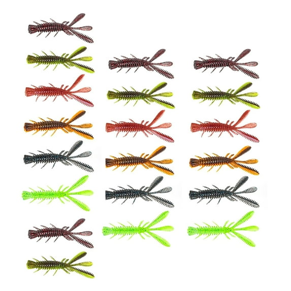 20Pcs Shrimp Swimbait Lures Soft Lures for Trout Artificial Baits 5/6 ...
