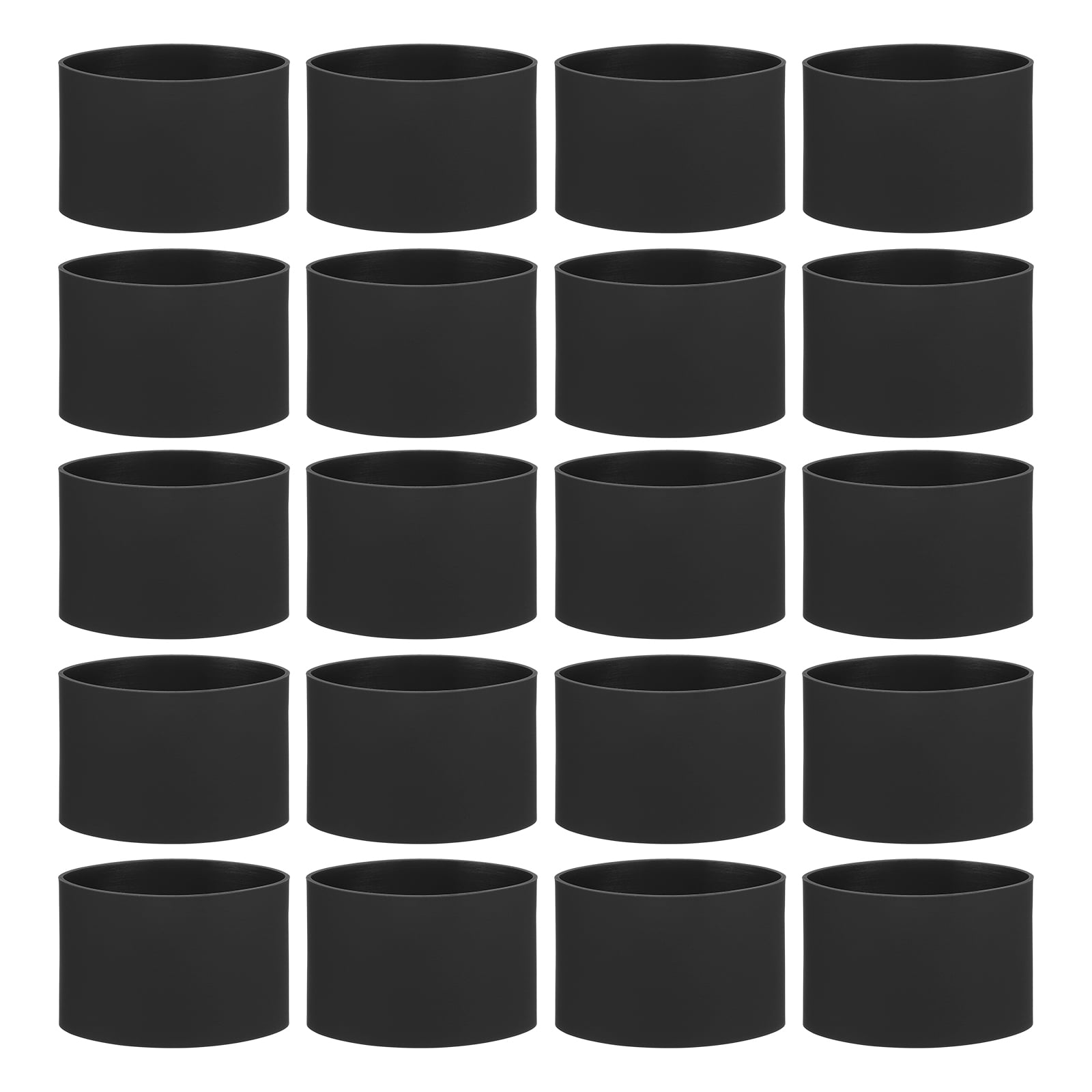 20Pcs Silicone Rubber Bands Non-slip 3.39 Inch for Art, Black