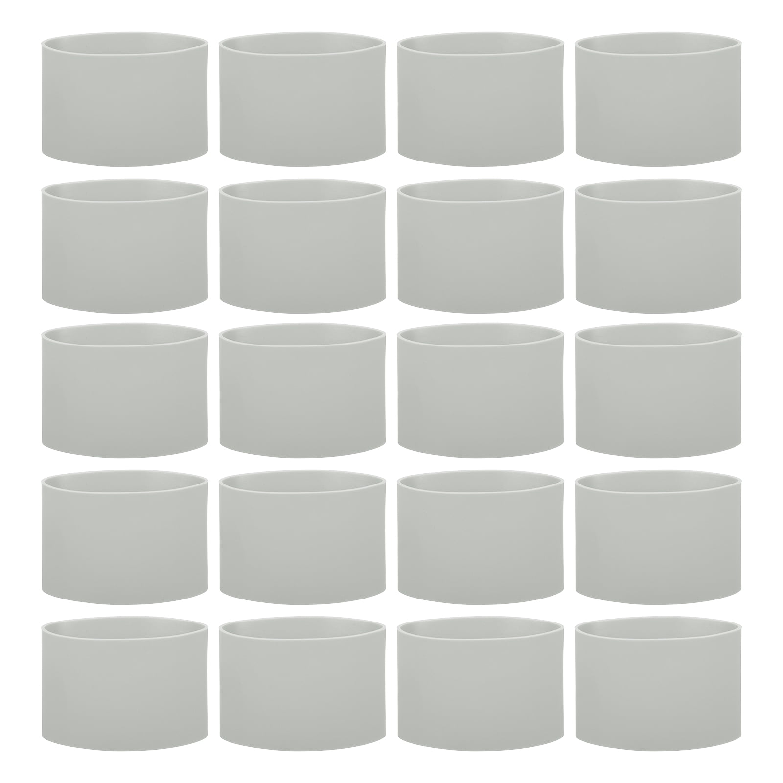 20Pcs Silicone Rubber Bands Non-slip 3.39 Inch for Art, Grey