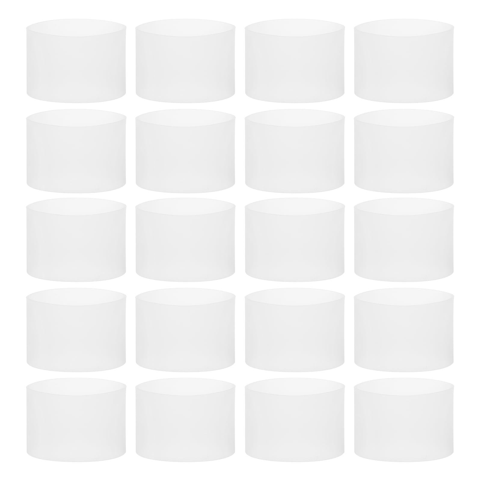 20Pcs Silicone Rubber Bands Non-slip 3.39 Inch for Art, White