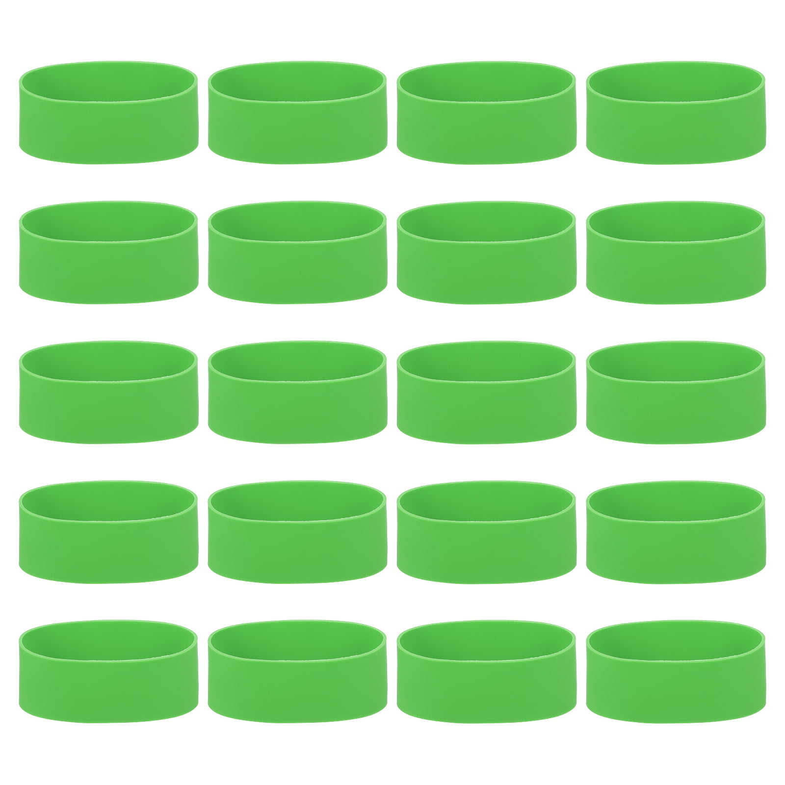 20Pcs Silicone Rubber Bands Non-slip 4.33 Inch for Art, Green