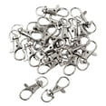 20Pcs Silver Tone Metal Lobster Trigger Swivel Clasp Hooks Clip Buckle