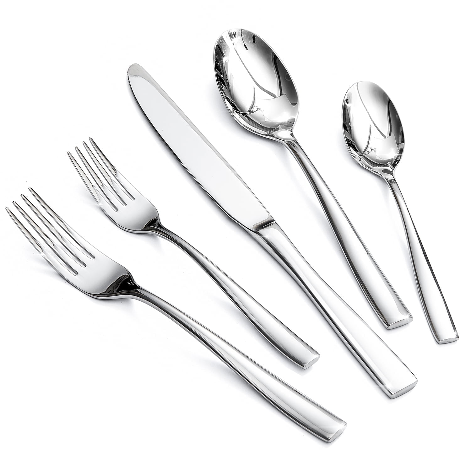 20Pcs Silverware Set Stainless Steel Flatware Set, Service for 4, Dishwasher Safe (Silver)