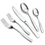 20Pcs Silverware Set Stainless Steel Flatware Set, Service for 4, Dishwasher Safe Silver