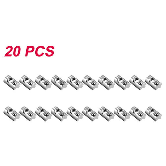 20Pcs Sliding Blocks Aluminum Spring Ball M8 Nut Solar PV Attachment