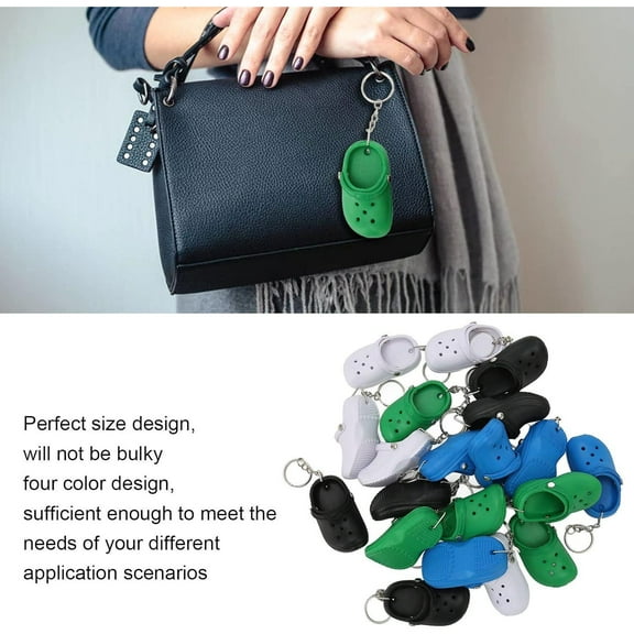 20Pcs Slipper Keychain, 3D Slipper Sandal Keyring Mini Shoe Keychain School Bag Pendant Slipper Key Ring Pendant for Backpacks Gifts for Kids Boys Girls