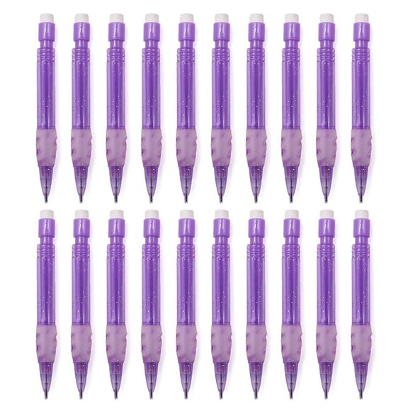 20Pcs Small Automatic Pencil with Small Eraser 0.7MM Mechanical Pencil Automatic Drafting Pencil for Writing Drawing