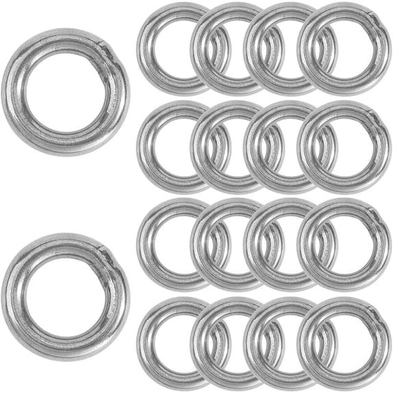 Simple Metallic Rings 20Pcs Small Metal Rings Welded Closed Jump Rings 304 Stainless Steel ...