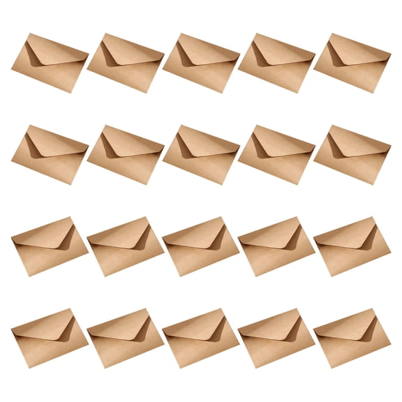 20Pcs Small Paper Envelopes 4x2.76Inch Flipping Envelope For Wedding Invitations Card and Mailing Gifting Card Holders