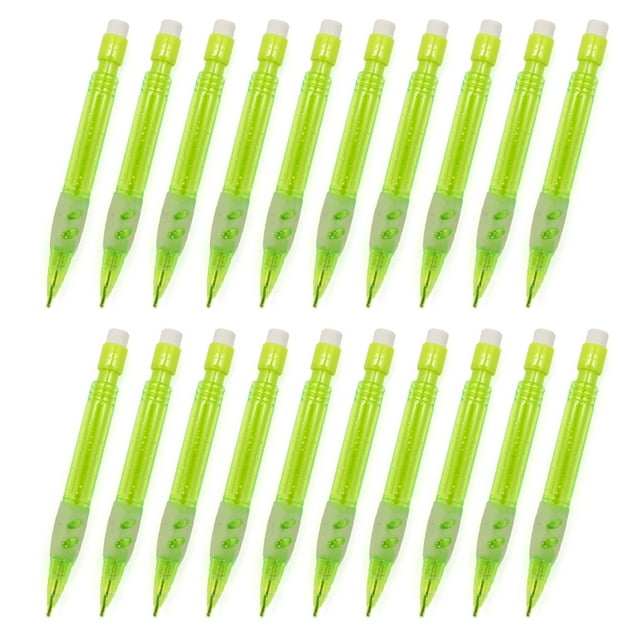 20Pcs Small Short Mechanical Pencil with Small Eraser 0.7MM Automatic Pencil