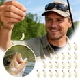 thumbnail image 1 of 20Pcs Soft Worm Hooks Fishing Lures, Realistic Bread Worm Soft Baits For Trout Panfish Freshwater Saltwater, Fishing Tackle Terminal Tackle For Ice Fishing Lake River(Beige), 1 of 4