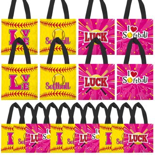 Softball Party Favor Kits - 12 Sets With Socks, Drawstring Bags, Bracelets & Stickers For Teams & Gifts