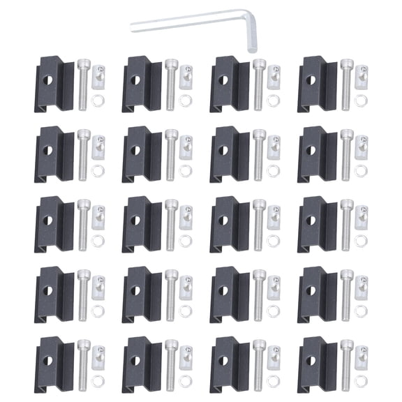20Pcs Solars Panel Edges Clamps Aluminum Alloy Z Brackets Secure Mounting for Roof Motorhome Balconies Solar Modules