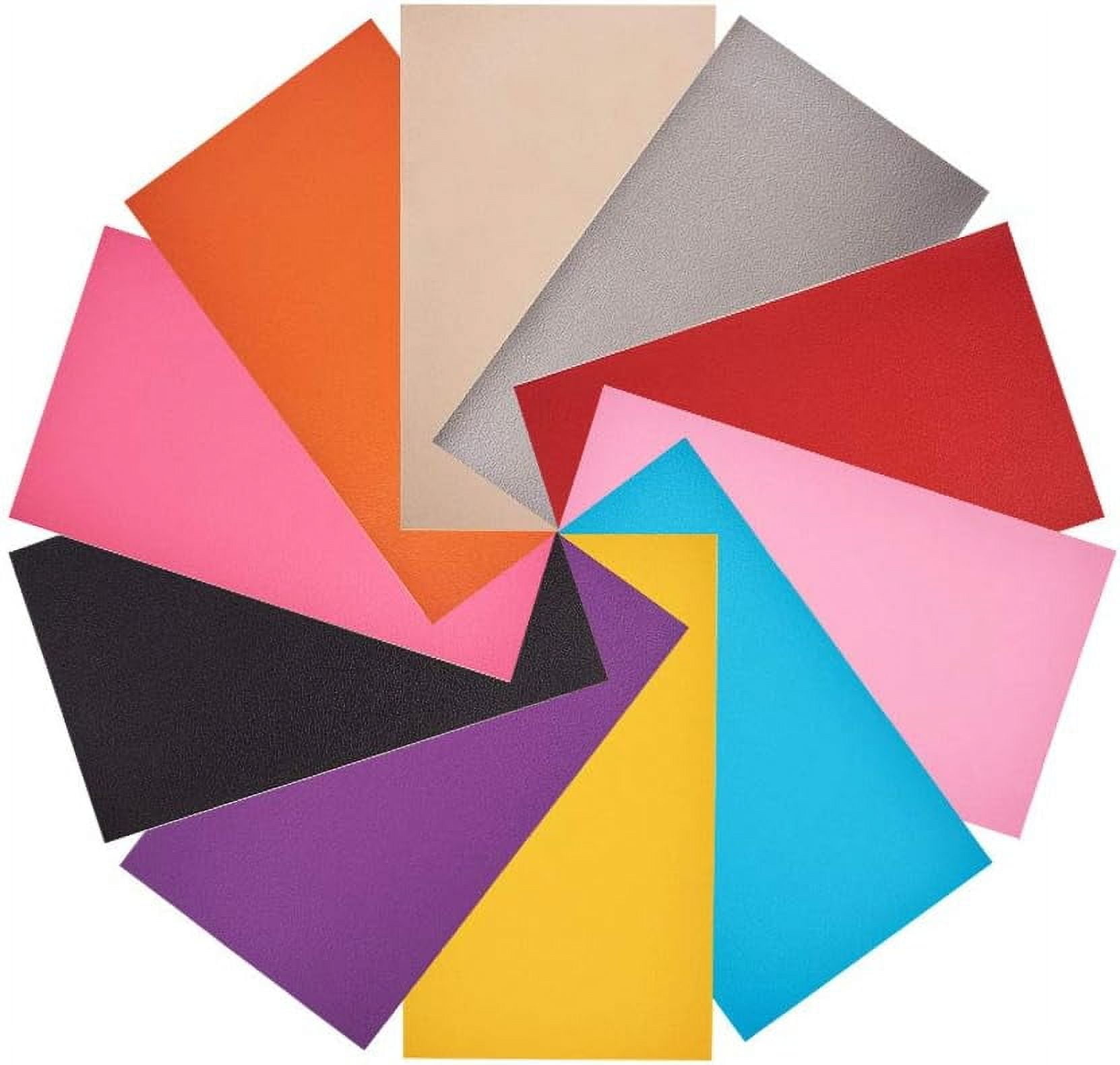 20Pcs Solid Color Leather Sheets Fabric PU Leather DIY Projects Mixed Color 34x20cm for Making Wallet Handbags Dressing Sewing Crafting