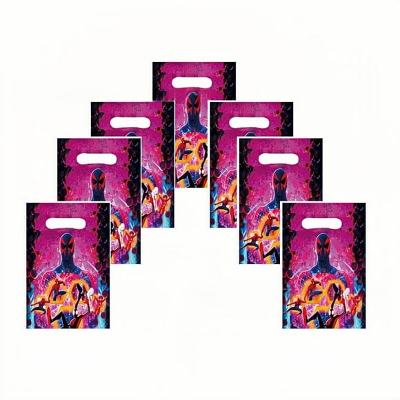 20Pcs Spider Anime Cartoon Theme Party Gift Bags, Handheld Favor Candy Bags with Carry Handle for Birthday Party Decorations Supplies