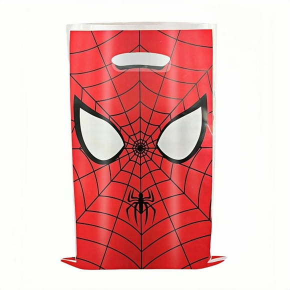 20Pcs Spider Anime Cartoon Theme Party Gift Bags, Handheld Favor Candy Bags with Carry Handle for Birthday Party Decorations Supplies