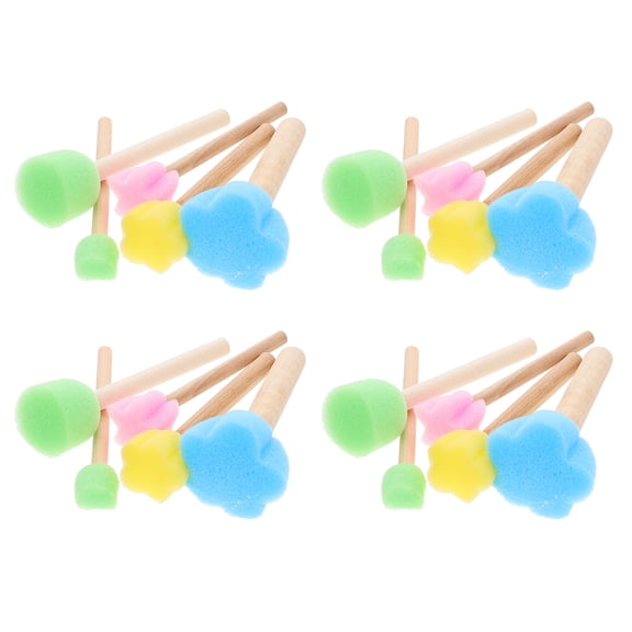 20Pcs Sponge Paint DIY Sponge Kids Painting Sponge Graffiti