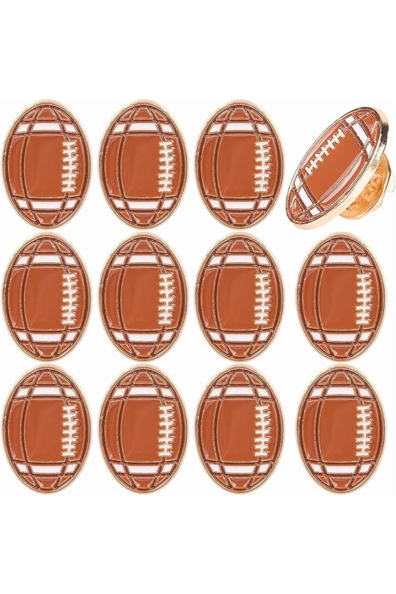 20Pcs Sport Enamel Pins Alloy Brooches for Backpack Clothes Rugby 20.5x14mm for Craft Accessories