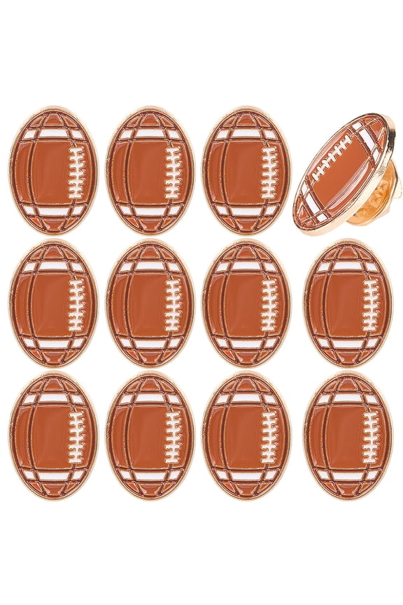 20Pcs Sport Enamel Pins Alloy Brooches for Backpack Clothes Rugby 20.5x14mm
