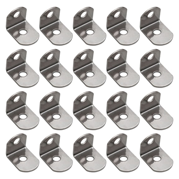 20Pcs Stainless Steel Angles Brackets Rustproof Corner Brace Joint Bracket Fastener for Furniture Cabinet Reinforcement