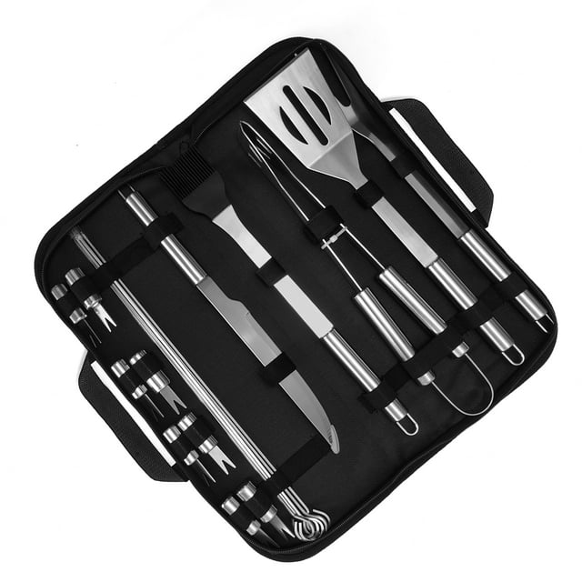 20Pcs Stainless Steel BBQ Accessories Tool Set,Grilling Utensils Tools