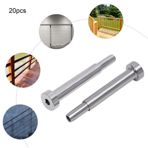 20Pcs Stainless Steel Cable Railing Hardware Kit For 3/16