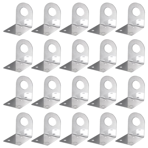 20Pcs Stainless Steel Faucet Hanger Wall Mounting Bracket Water Tap Metal Bracket Plate Faucet Bracket