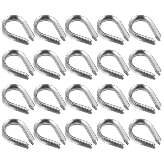 Alasum Steel Wire Rope Thimbles Heavy Duty Stainless for Rope Plated Silver