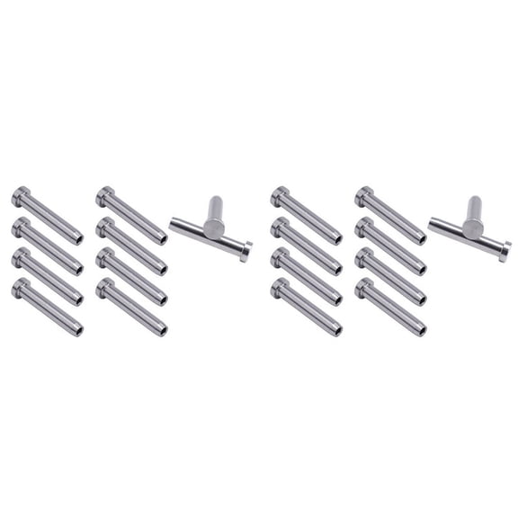 20Pcs Stainless Steel Stemball Swage Stud Dead Ends Threaded Stud with Cable Tensioner for 1/8Inch Cable Railing Kit