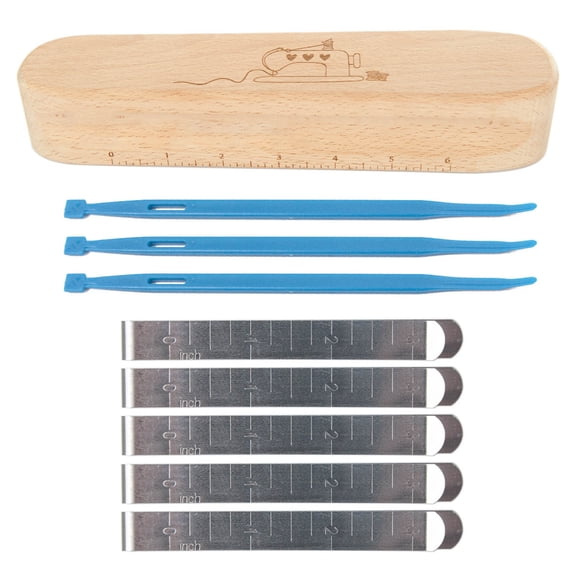 20Pcs Stainless Steel Water Erasable Home Hem Marker Ruler Safe Quilting Clothes Measurement Wear-resistant Sewing Clip