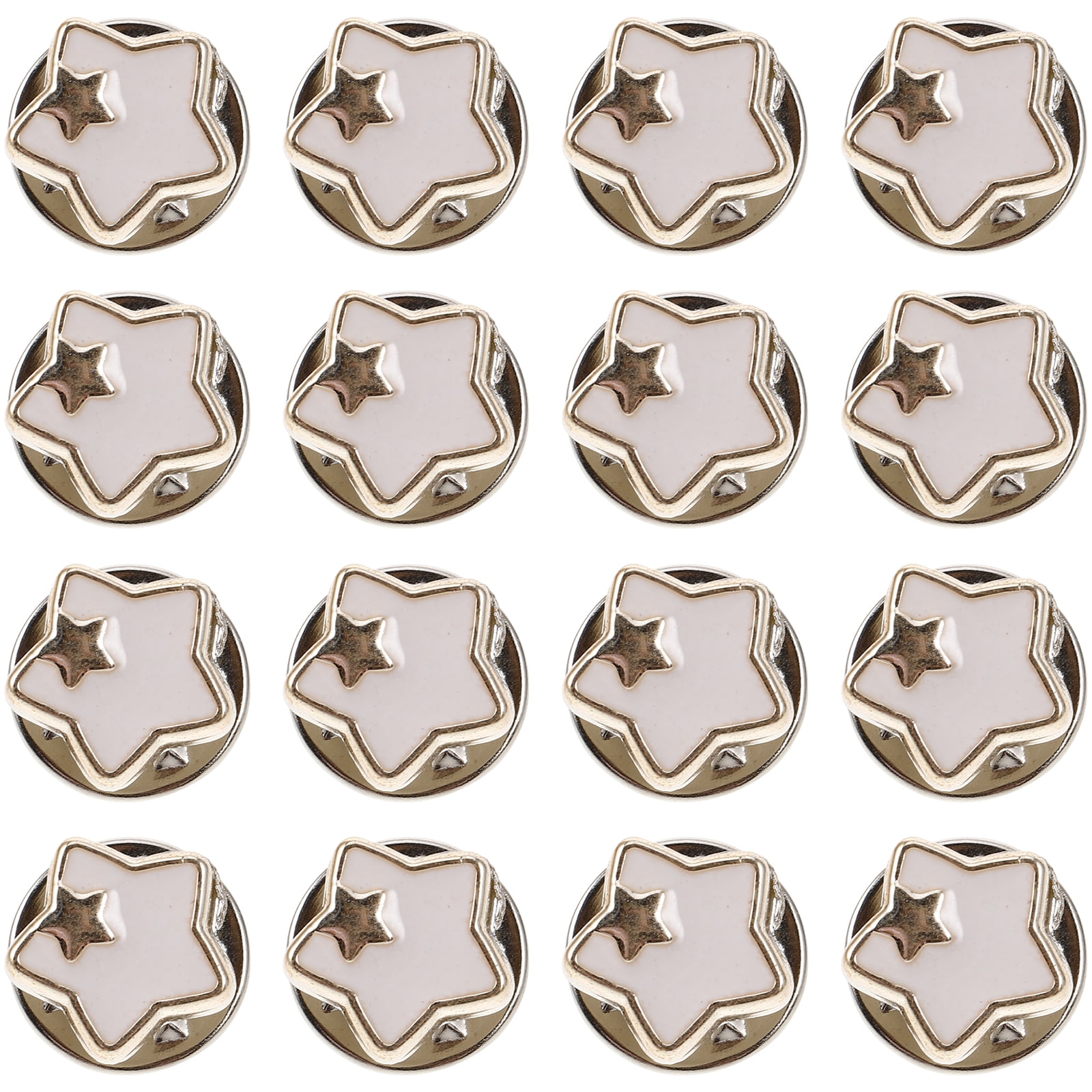 20pcs Star Shaped Snap Buttons Zinc Alloy Fasteners for Sewing Shirts ...