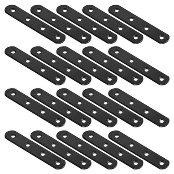 20Pcs Straight Brackets 4 Inch Brace Flat Mending Plates, Repair Fixing Joining for Wood Furniture