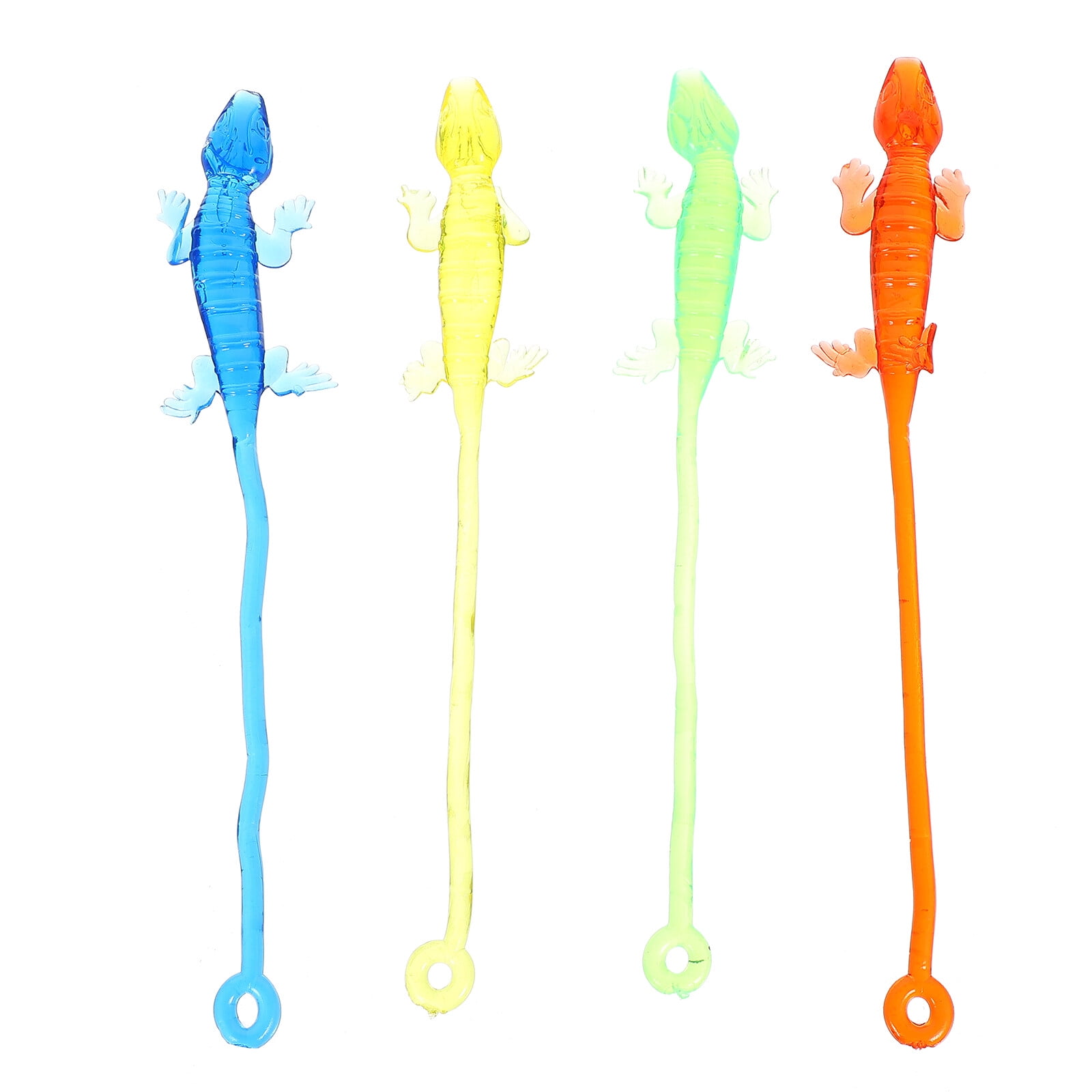 20Pcs Stretchy Sticky Lizards Toys Funny Sticky Lizards Elastic Lizard