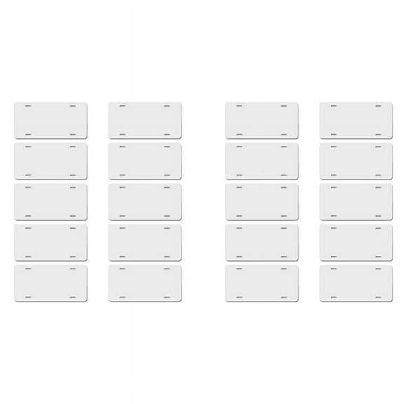 20Pcs Sublimation License Plate Blank Heat Thermal Transfer Sheet Car License Plate Tag for Car Decoration Custom,12X6In
